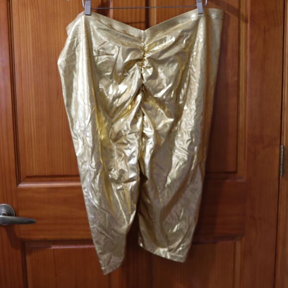 SKIMS Metallic Gold Swim Bottoms Pants Leggings Bikini Pants 4X - Picture 6 of 9